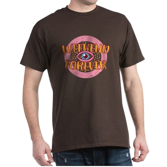 CafePress - Retro 80S Weekend Forever T Shirt - Men's Classic Graphic Cotton T-Shirt