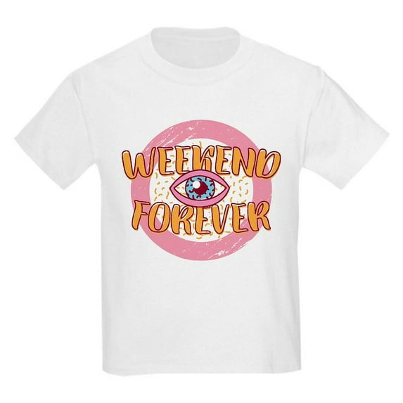 CafePress - Retro 80S Weekend Forever T Shirt - Light T-Shirt Kids XS-XL