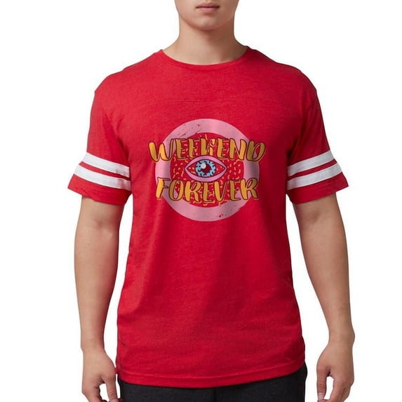 CafePress - Retro 80S Weekend Forever T Shirt - Mens Football Shirt
