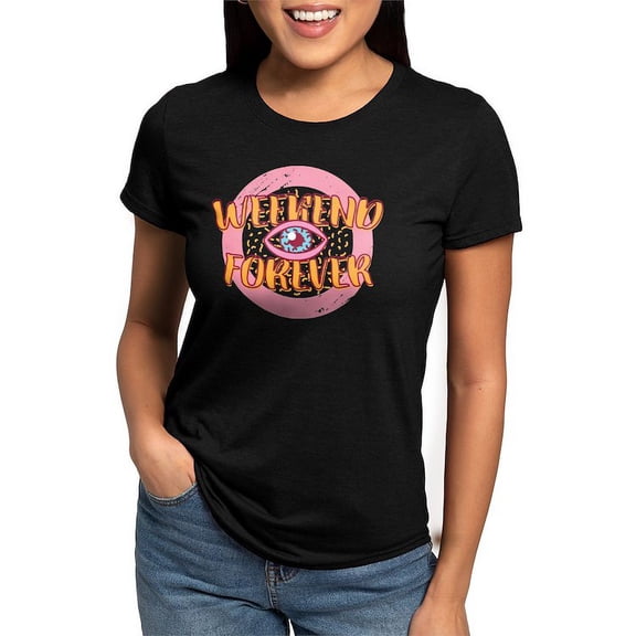 CafePress - Retro 80S Weekend Forever T Shirt - Womens Tri-blend T-Shirt