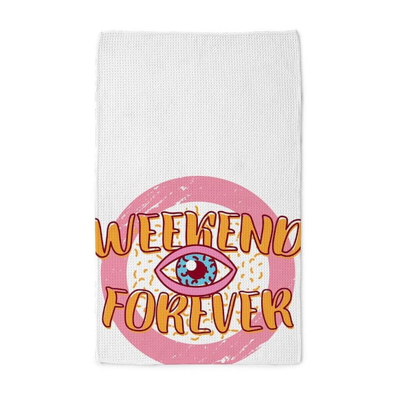 CafePress - Retro 80S Weekend Forever - Tea Towel
