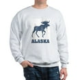 thumbnail image 1 of CafePress - Retro Alaska Moose Sweatshirt - Crew Neck Sweatshirt, 1 of 4