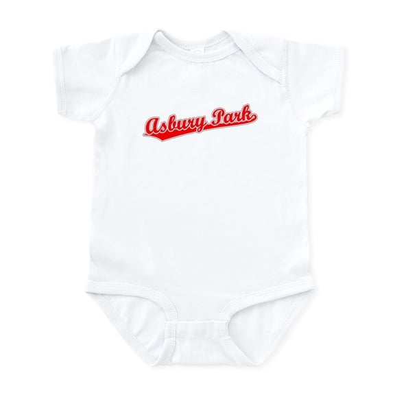 CafePress - Retro Asbury Park (Red) Infant Bodysuit - Baby Light Bodysuit, Size Newborn - 24 Months