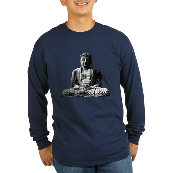 CafePress - Retro Buddha Long Sleeve Dark T Shirt - Long Sleeve Dark T-Shirt