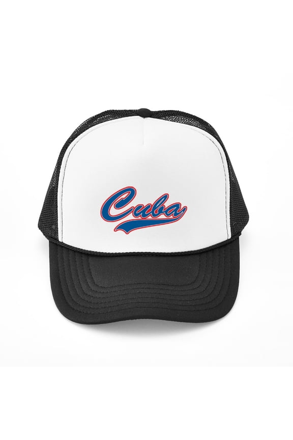 - Retro Cuba - Adjustable Unisex Printed Trucker Hat with Mesh Back