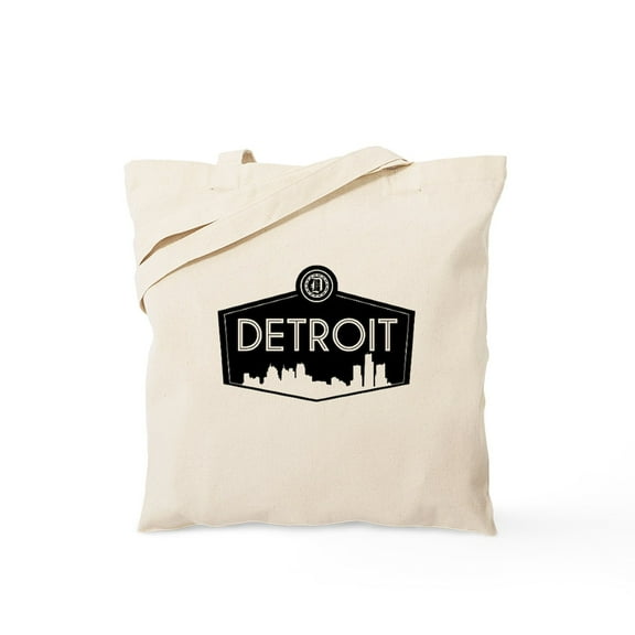 CafePress - Retro Detroit Tote Bag - Unisex Canvas Tote Bag, Beige, 1-Piece