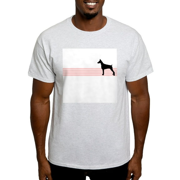 CafePress - Retro Doberman Pinscher Ash Grey T Shirt - Men's Classic Graphic T-Shirt