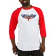 thumbnail image 1 of CafePress - Retro Eagle And USA Flag Baseball Jersey - Cotton Baseball Jersey, 3/4 Raglan Sleeve Shirt, 1 of 4