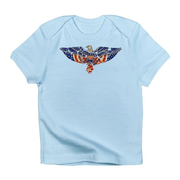 CafePress - Retro Eagle And USA Flag Infant T Shirt - Infant T-Shirt