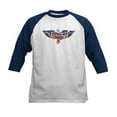 thumbnail image 1 of CafePress - Retro Eagle And USA Flag Kids Baseball Jersey - Kids Cotton Baseball Jersey, 3/4 Sleeve Shirt, 1 of 4