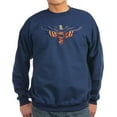 thumbnail image 1 of CafePress - Retro Eagle And USA Flag Sweatshirt (Dark) - Classic Crew Neck Sweatshirt, 1 of 4