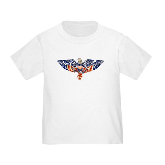 CafePress - Retro Eagle And USA Flag Toddler T Shirt - Cute Toddler T-Shirt, 100% Cotton