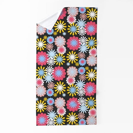 CafePress - Retro Floral Pattern - Large Beach Towel, Soft 30"x60" Towel with Unique Design