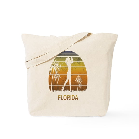 CafePress - Retro Florida Women'S Golf Gol - Unisex Canvas Tote Bag, Beige, 1-Piece