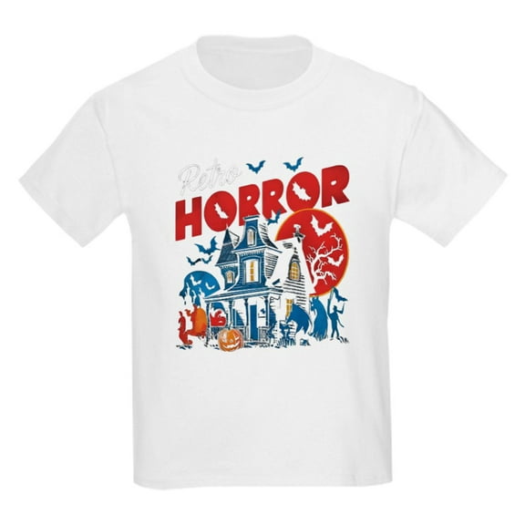 CafePress - Retro Horror T Shirt Kids T Shirt - Light Classic Kids Graphic, Short Sleeve T-Shirt, Sizes XS-XL