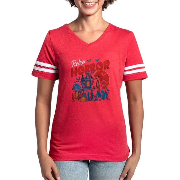 CafePress - Retro Horror T Shirt Women's Football T Shirt - Womens Football Shirt