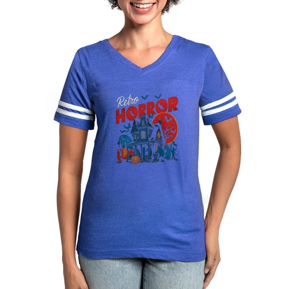 CafePress - Retro Horror T Shirt Women's Football T Shirt - Womens Football Shirt