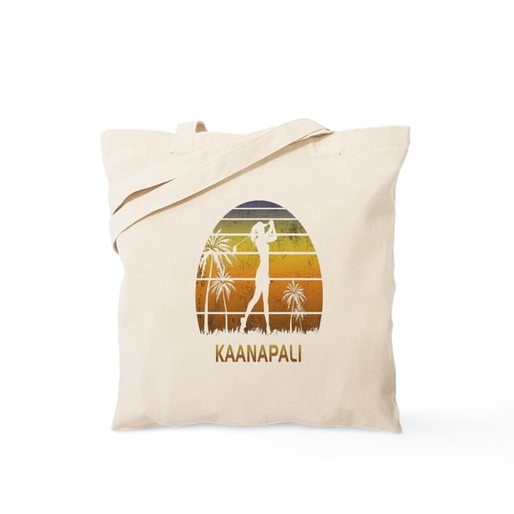 CafePress - Retro Kaanapali Women'S Golf G - Unisex Canvas Tote Bag, Beige, 1-Piece