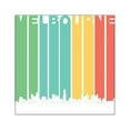 thumbnail image 1 of CafePress - Retro Melbourne Australia Skyline Sticker - Square Sticker 3" x 3", 1 of 1