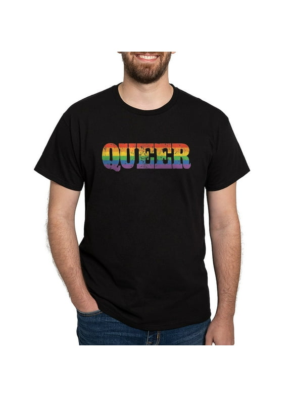 CafePress - Retro Queer Dark T Shirt - 100% Cotton T-Shirt