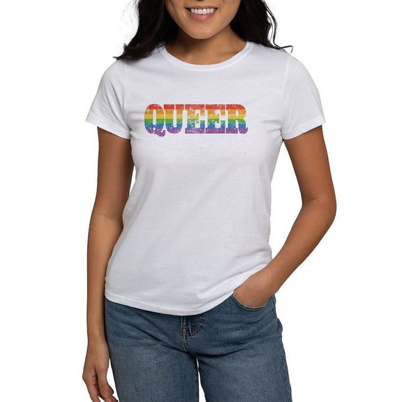 CafePress - Retro Queer Women's T Shirt - Women's Classic T-Shirt