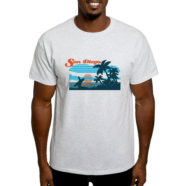 CafePress - Retro San Diego Surf T Shirt - Light T-Shirt - CP