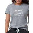 thumbnail image 1 of CafePress - Retro Trailer Retired WHT Women's Deluxe T Shirt - Womens Tri-blend T-Shirt, 1 of 1