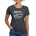 thumbnail image 1 of CafePress - Retro Trailer Retired WHT Women's Deluxe T Shirt - Womens Tri-blend T-Shirt, 1 of 4