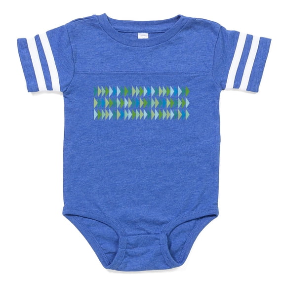 CafePress - Retro Triangle Pattern - Cute Infant Baby Football Bodysuit