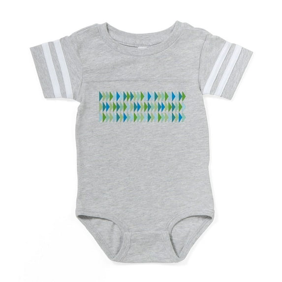 CafePress - Retro Triangle Pattern - Cute Infant Baby Football Bodysuit