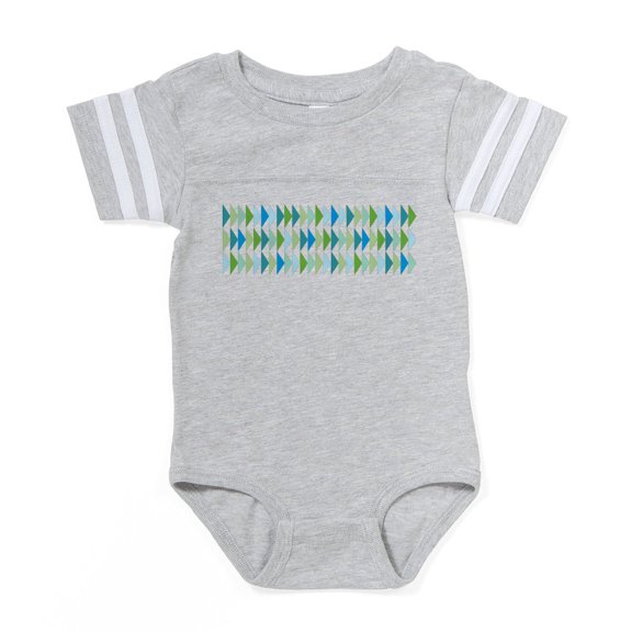 CafePress - Retro Triangle Pattern - Cute Infant Baby Football Bodysuit