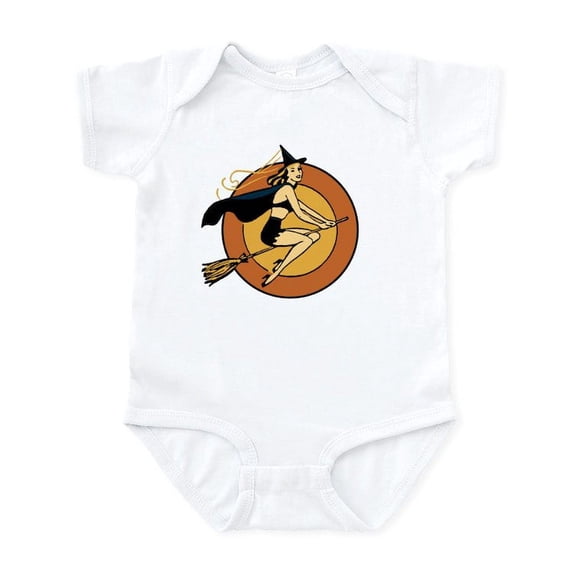 CafePress - Retro Witch Body Suit - Baby Light Bodysuit, Size Newborn - 24 Months