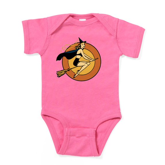 CafePress - Retro Witch - Cute Infant Bodysuit Baby Romper - Size Newborn - 24 Months