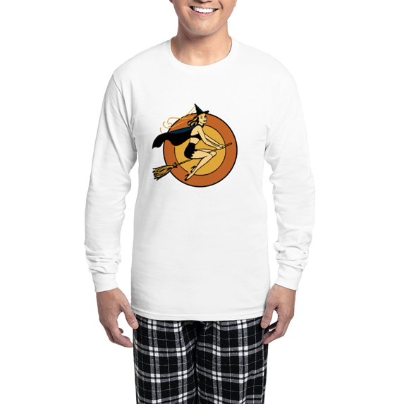 CafePress - Retro Witch - Men's Long Sleeve Light Pajama Set