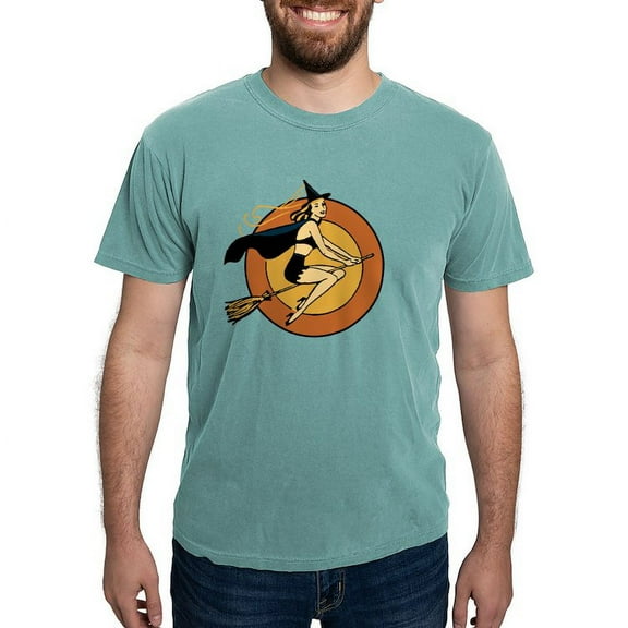 CafePress - Retro Witch - Mens Comfort Colors Shirt