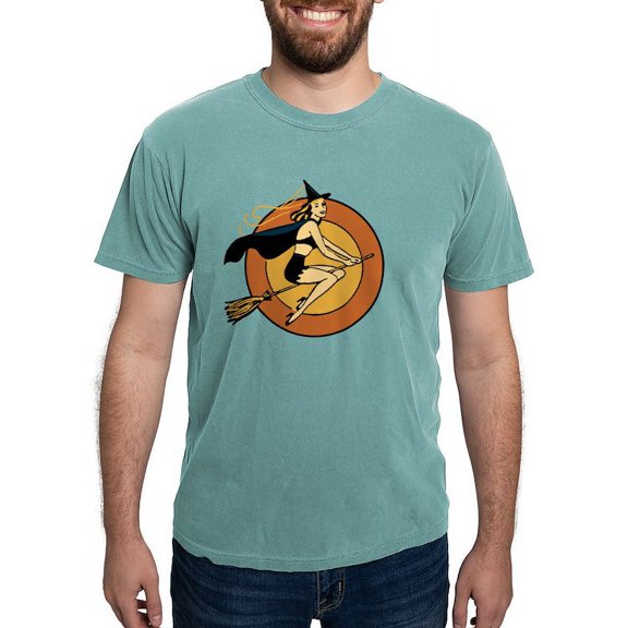 CafePress - Retro Witch - Mens Comfort Colors Shirt