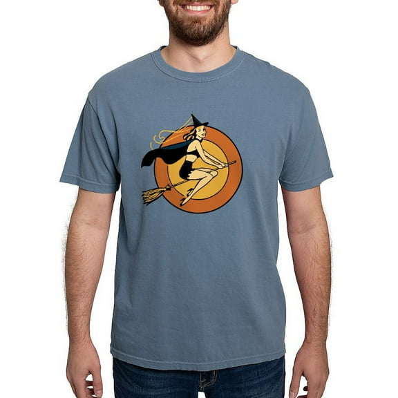 CafePress - Retro Witch - Mens Comfort Colors Shirt