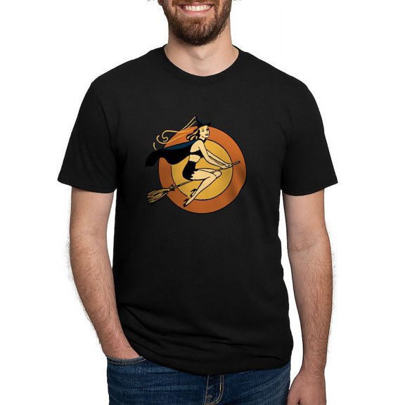 CafePress - Retro Witch Mens Tri Blend T Shirt - Mens Tri-blend T-Shirt