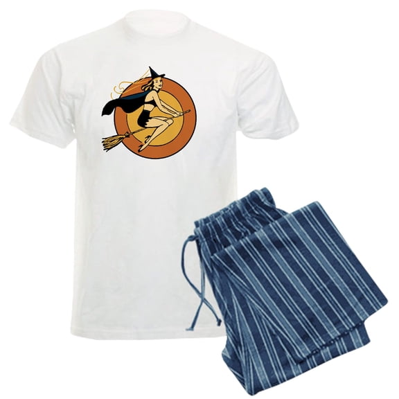 CafePress - Retro Witch Pajamas - Men's Light Loose Fit Cotton Pajama Set