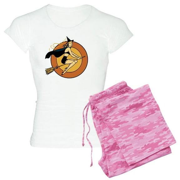 CafePress - Retro Witch Pajamas - Women's Light Pajamas