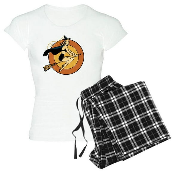 CafePress - Retro Witch Pajamas - Women's Light Pajamas