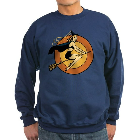 CafePress - Retro Witch Sweatshirt - Classic Crew Neck Sweatshirt