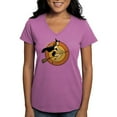 thumbnail image 1 of CafePress - Retro Witch T Shirt - Women's V-Neck Dark T-Shirt, 1 of 4