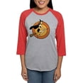thumbnail image 1 of CafePress - Retro Witch - Womens Baseball Tee, 1 of 4