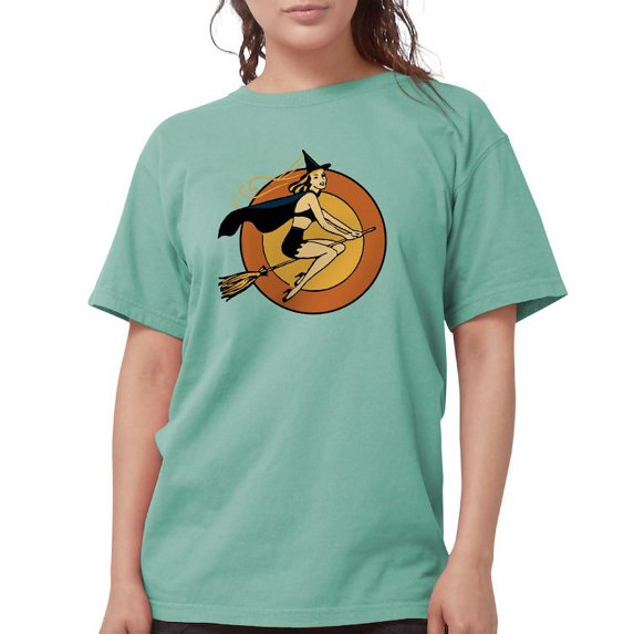 CafePress - Retro Witch Womens Comfort Colors Shirt - Womens Comfort Colors® Shirt