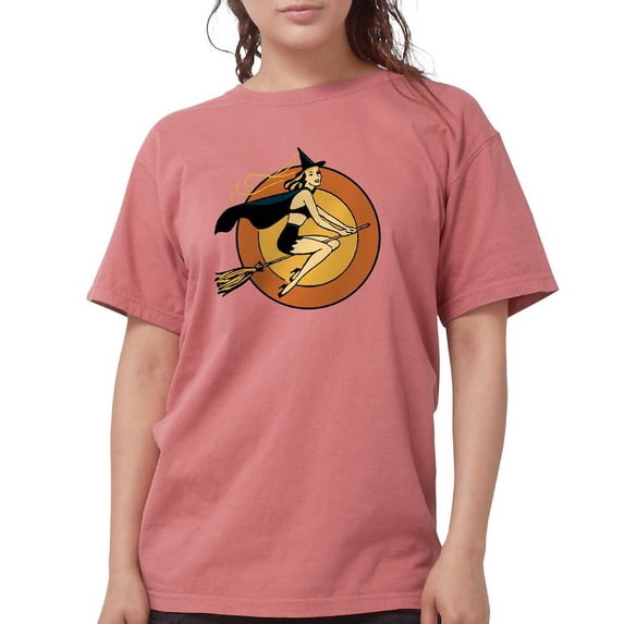 CafePress - Retro Witch Womens Comfort Colors Shirt - Womens Comfort Colors® Shirt