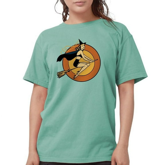 CafePress - Retro Witch Womens Comfort Colors Shirt - Womens Comfort Colors® Shirt