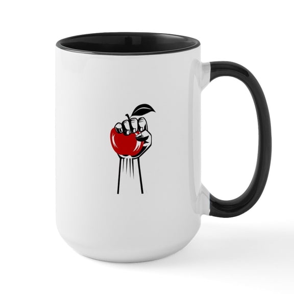 CafePress - Revolution Apple Mugs - 15 oz Ceramic Large White Novelty Mug