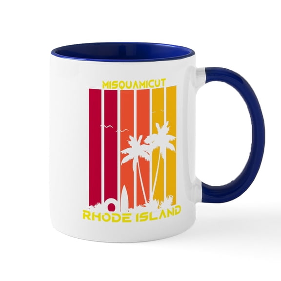 CafePress - Rhode Island Misquamicut State Beach Mugs - 11 oz Ceramic Mug - Novelty Coffee Tea Cup
