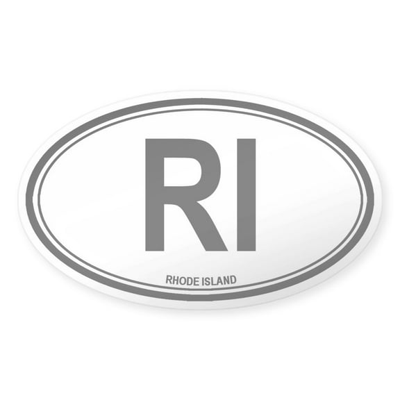 CafePress - Rhode Island (RI) Euro Oval Sticker - Sticker (Oval)